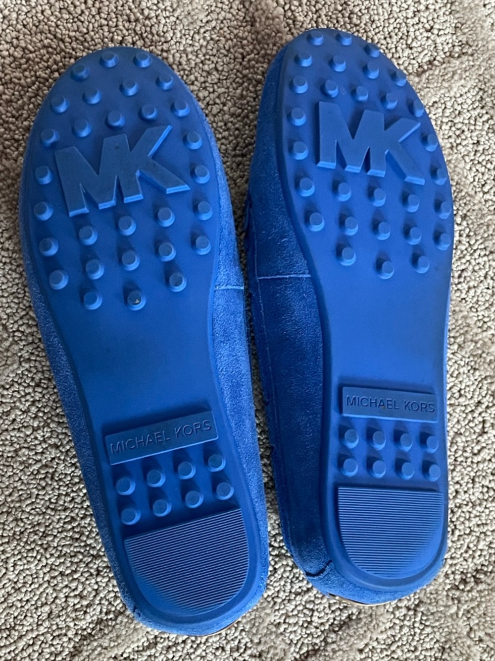 Michael Kors Royal Blue Suede Bow Moccasin Loafers - Picture 8 of 10